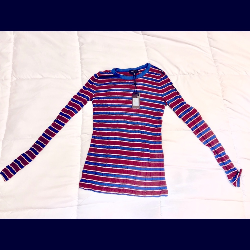 Rag & Bone Long Sleeve Striped T-Shirt